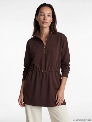 Lc Waikiki Yeni Sezon Soft Touch Oversize Kadın Sweatshirt Tunik
