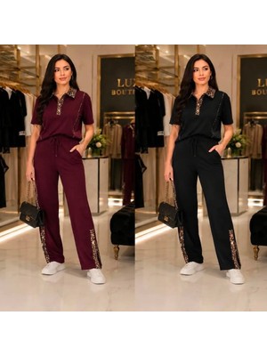 Belirtilmemiş Modal Leopar Desen Detaylı Takım