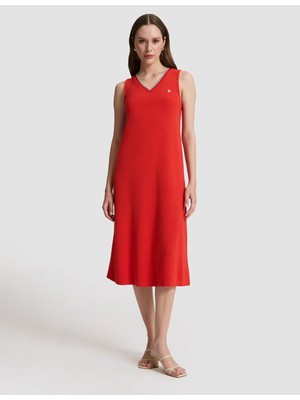 Pierre Cardin Kadın Kırmızı A Kesim Örme Elbise 50324592-VR030