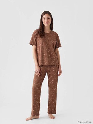 Lc Waikiki Yeni Sezon Kalp Desenli Kadın Pijama Takım