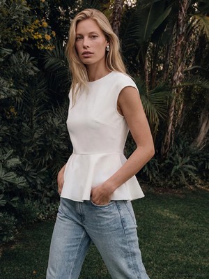 Lc Waikiki Yeni Sezon Bisiklet Yaka Peplum Fırfırlı Bluz