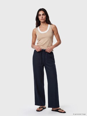 Lc Waikiki Yeni Sezon Beli Lastikli Keten Karışımlı Kadın Pantolon
