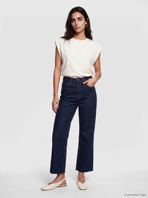 Lc Waikiki Yeni Sezon Crop Flare Kadın Jean Pantolon