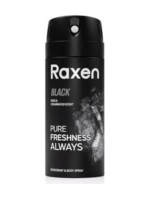 Raxen Erkek Deodorant Spreyi - Serisi - 150ML - Etkili Ter Kokusu Önleyici - Alüminyumsuz ve Leke Bırakmayan Formül - Gün Boyu Ferahlık Veren Erkek Vücut Spreyi