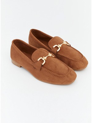 Lc Waikiki Yeni Sezon Süet Görünümlü Metal Aksesuarlı Kadın Loafer