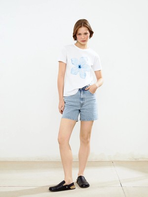 Lc Waikiki Yeni Sezon Mom Fit Kadın Jean Şort