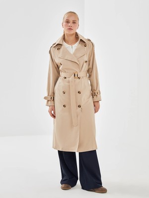 Lc Waikiki Yeni Sezon Ceket Yaka Oversize Kadın Trençkot