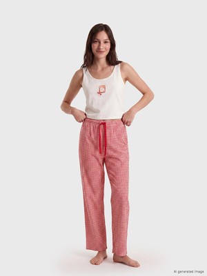 Lc Waikiki Yeni Sezon U Yaka Desenli Kadın Pijama Takım