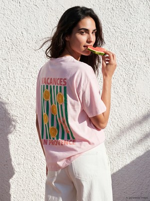Lc Waikiki Yeni Sezon Baskılı Oversize %100 Pamuklu Kadın Tişört