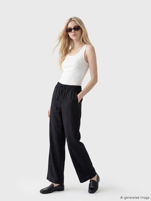 Lc Waikiki Yeni Sezon Beli Lastikli Geniş Paça Kadın Pantolon