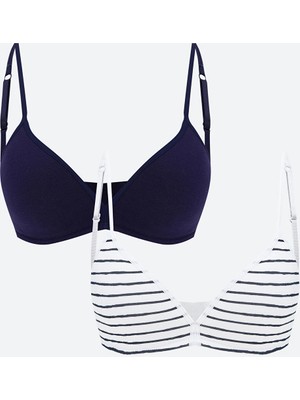 Lc Waikiki Yeni Sezon Balensiz Dolgusuz Çizgili Ilk Sütyen 2'li Paket