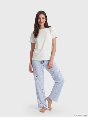 Lc Waikiki Yeni Sezon Kalp Baskılı Kadın Pijama Altı