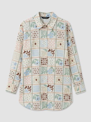 Lc Waikiki Yeni Sezon Desenli Oversize Kadın Gömlek Tunik