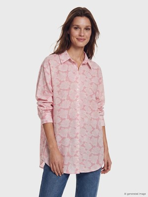 Lc Waikiki Yeni Sezon Desenli Oversize Kadın Gömlek Tunik