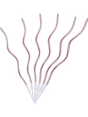 Mumay Mum Uzun  Burgulu Pembe 6 Lı 15 cm