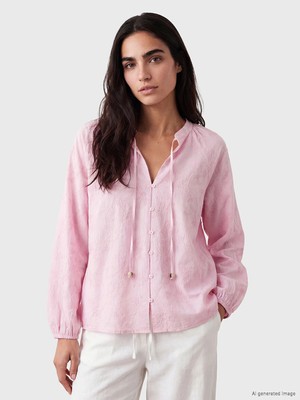 Lc Waikiki Yeni Sezon Nakışlı Oversize %100 Pamuklu Bluz
