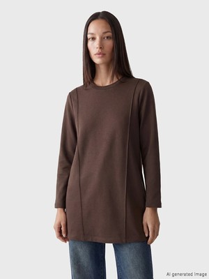 Lc Waikiki Yeni Sezon Bisiklet Yaka Kadın Sweatshirt Tunik