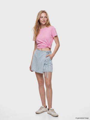 Lc Waikiki Yeni Sezon Standart Fit Jean Şort Etek