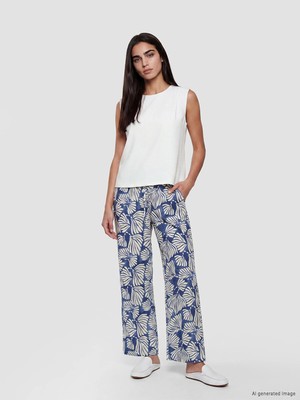 Lc Waikiki Yeni Sezon Beli Lastikli Desenli Kadın Pantolon