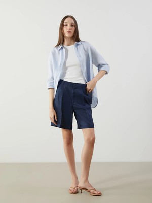 Lc Waikiki Yeni Sezon Loose Fit %100 Keten Kadın Şort