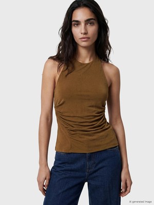 Lc Waikiki Yeni Sezon Halter Yaka Büzgülü Bluz