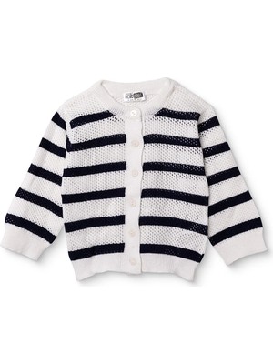 Hellobaby Kız Bebek Triko Hırka Düğmeli Bisiklet Yaka Uzun Kol
