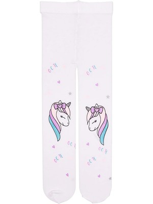 Hellobaby Kız Bebek Mus Külotlu Çorap Unicorn Baskılı