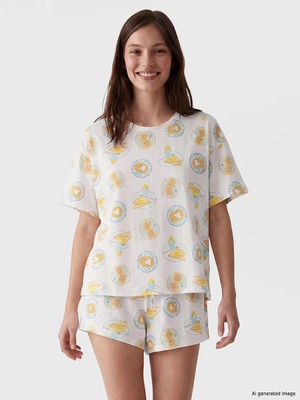 Lc Waikiki Yeni Sezon Baskılı Kadın Şortlu Pijama Takımı