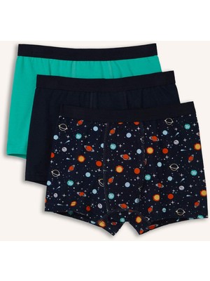 DeFacto Desenli 3'lü Boxer Set Erkek Çocuk E3367A826HS