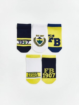 Lc Waikiki Yeni Sezon Fenerbahçe Desenli Erkek Çocuk Patik Çorap 5'li