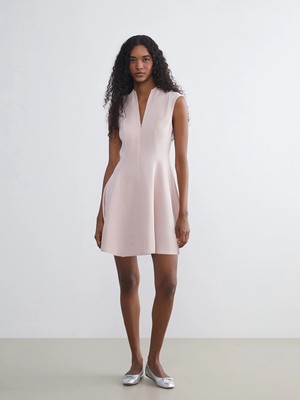 Lc Waikiki Yeni Sezon V Yaka Peplum Mini Elbise