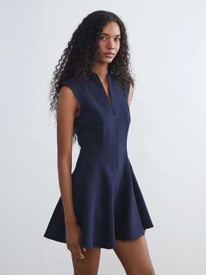 Lc Waikiki Yeni Sezon V Yaka Peplum Mini Elbise