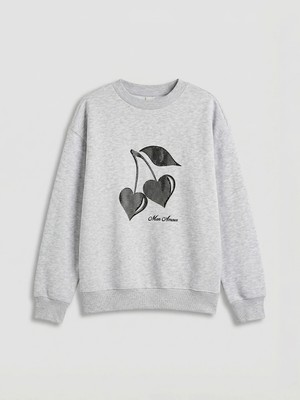 Lc Waikiki Yeni Sezon Baskılı Kız Çocuk Kalın Sweatshirt