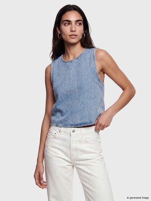 Lc Waikiki Yeni Sezon Bisiklet Yaka Jean Bluz