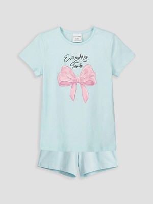 Lc Waikiki Yeni Sezon Bisiklet Yaka Kız Çocuk Şortlu Pijama Takımı