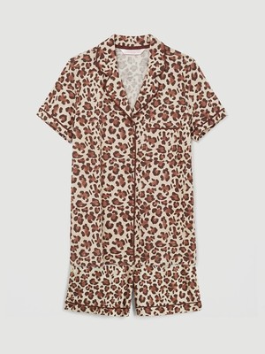 Lc Waikiki Yeni Sezon Leopar Desenli Kadın Şortlu Pijama Takımı