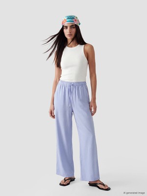 Lc Waikiki Yeni Sezon Beli Lastikli Modal Karışımlı Kadın Pantolon