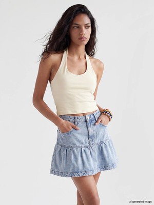 Lc Waikiki Yeni Sezon Halter Yaka Kadın Crop