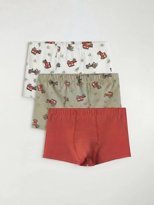 Lc Waikiki Yeni Sezon Baskılı Erkek Çocuk Boxer 3'lü