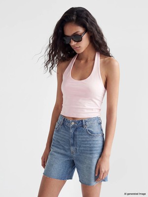 Lc Waikiki Yeni Sezon Halter Yaka Kadın Crop