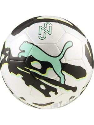 Grains Global Neymar Jr Graphic Ball Unisex Yetişkin Top, Puma White-Black-Lux Lime, 5