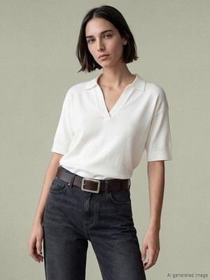 Lc Waikiki Yeni Sezon Polo Yaka Oversize Kadın Triko Kazak