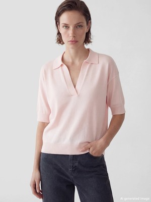 Lc Waikiki Yeni Sezon Polo Yaka Oversize Kadın Triko Kazak