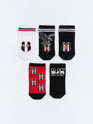 Lc Waikiki Yeni Sezon Beşiktaş Desenli Erkek Çocuk Patik Çorap 5'li