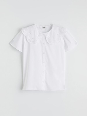 Lc Waikiki Yeni Sezon Bebe Yaka Kız Çocuk Poplin Gömlek