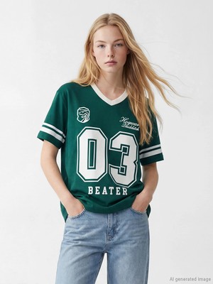 Lc Waikiki Yeni Sezon Harry Potter Baskılı Oversize Kadın Tişört