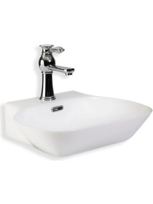 Eva Banyo Lena Tezgah Üstü Lavabo Beyaz