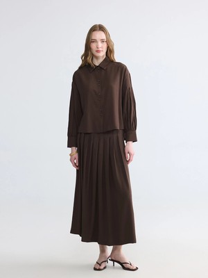 Lc Waikiki Yeni Sezon Loose Fit Pileli Kadın Gömlek