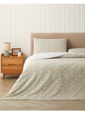 English Home Meadows Light  Kolay Ütülenir Tek Kişilik Nevresim Seti 160X220 cm Sarı-Yeşil