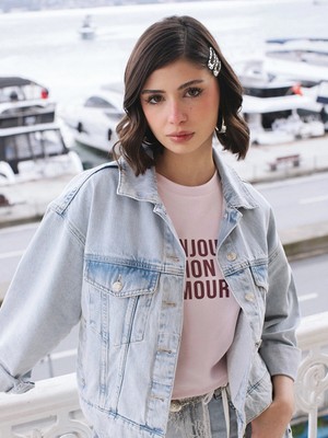 Lc Waikiki Yeni Sezon Cepli Kadın Jean Ceket